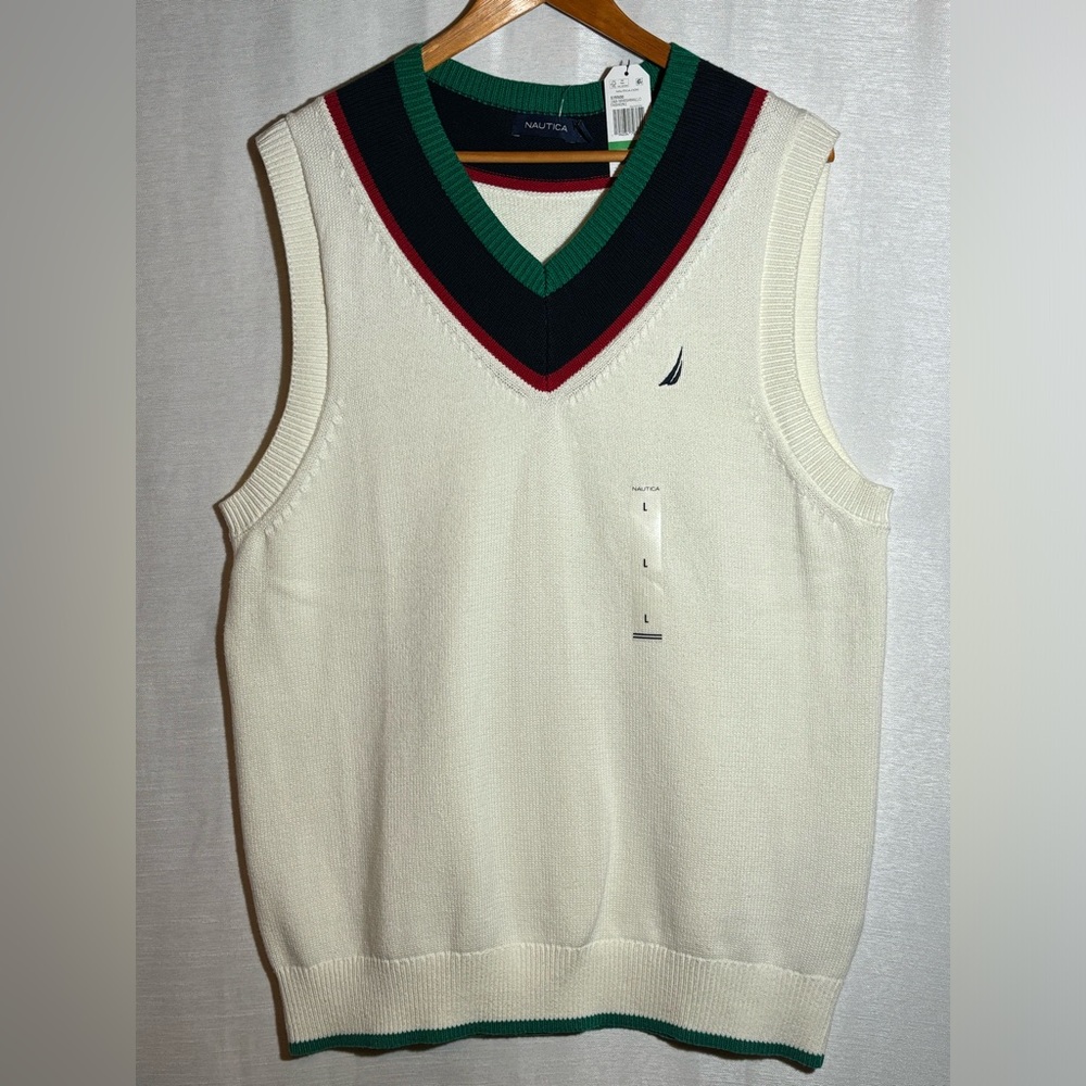 Nautica Classic cut Sweater Vest. Preppy. Men’s Large
